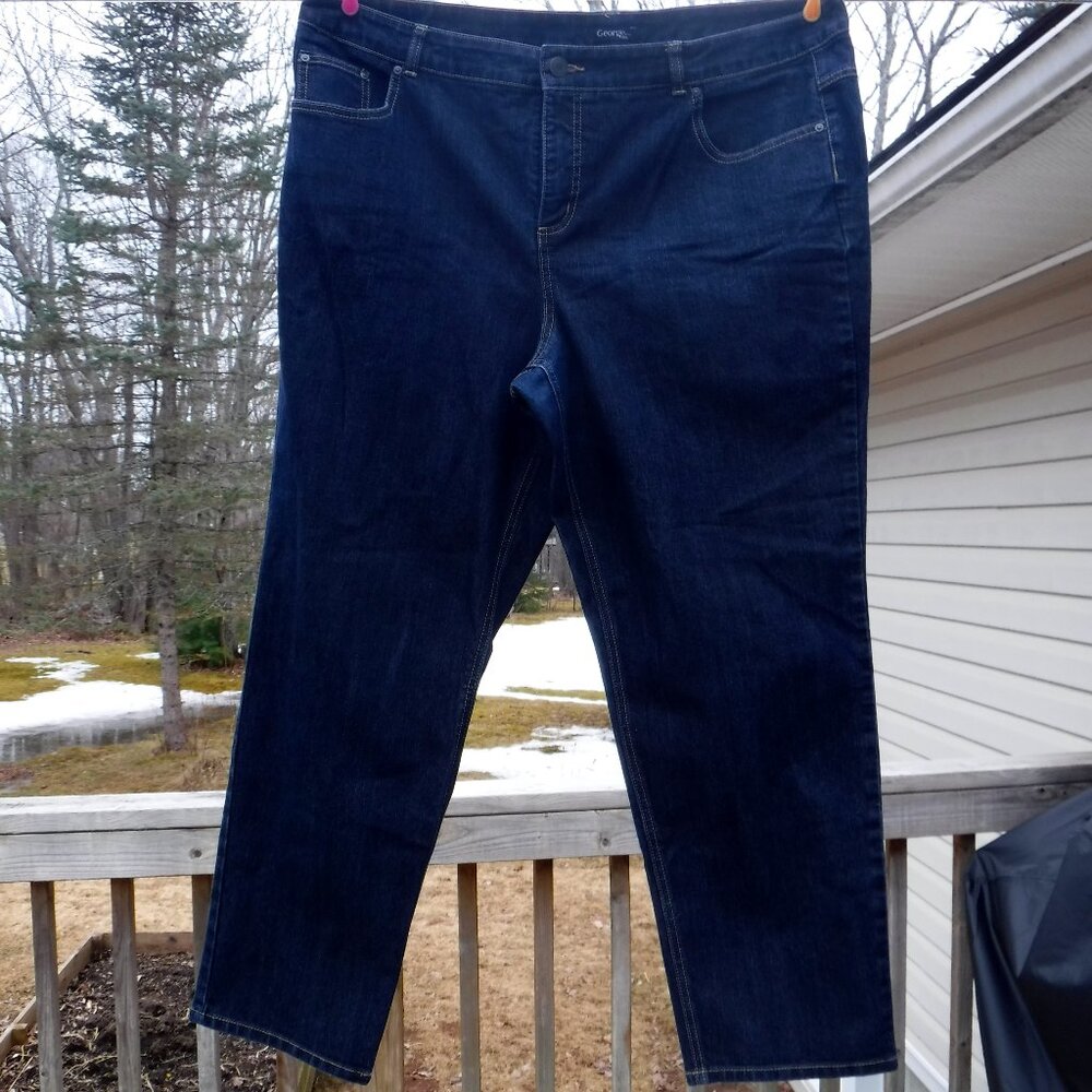 George Plus Dark rince slightly tapered Jeans size 22 Wide